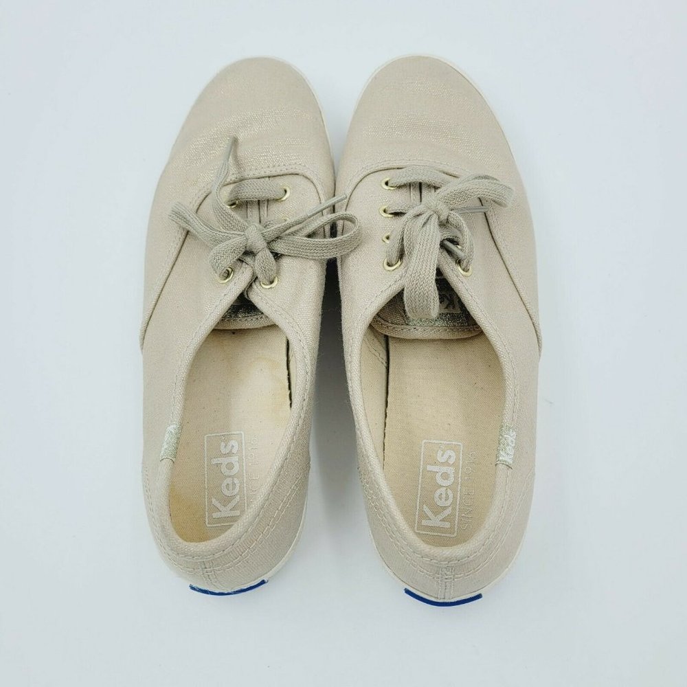 Keds Champion Metallic Canvas Low Top Fashion Sneaker Women's Size 7.5